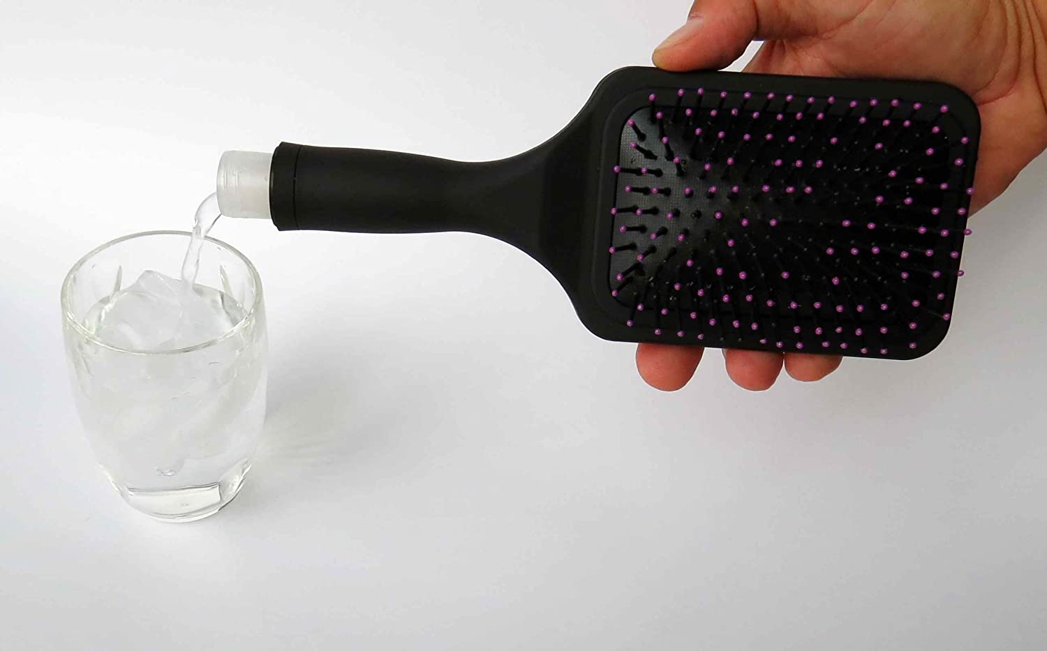 Hidden flask Hairbrush