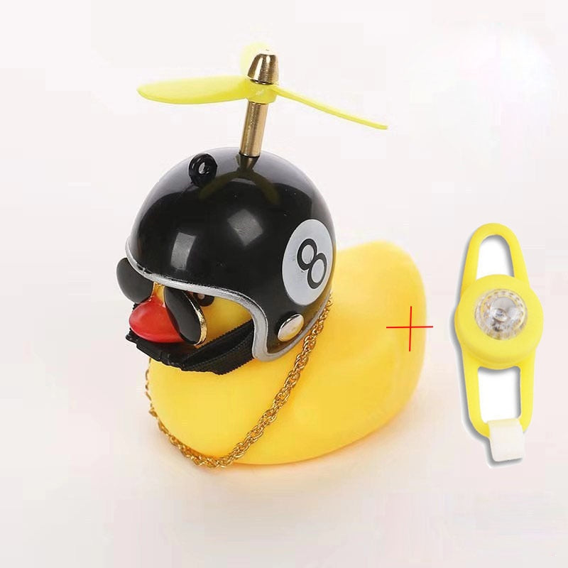 Yellow Rubber Duckie And Helmet