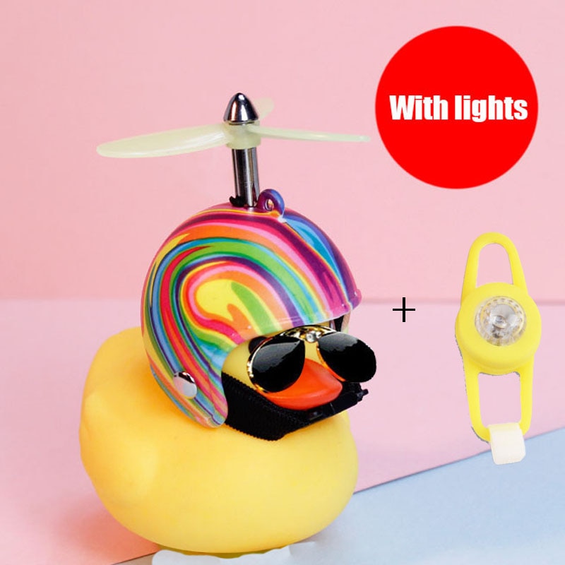 Yellow Rubber Duckie And Helmet