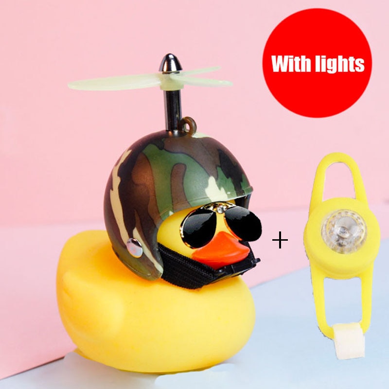 Yellow Rubber Duckie And Helmet