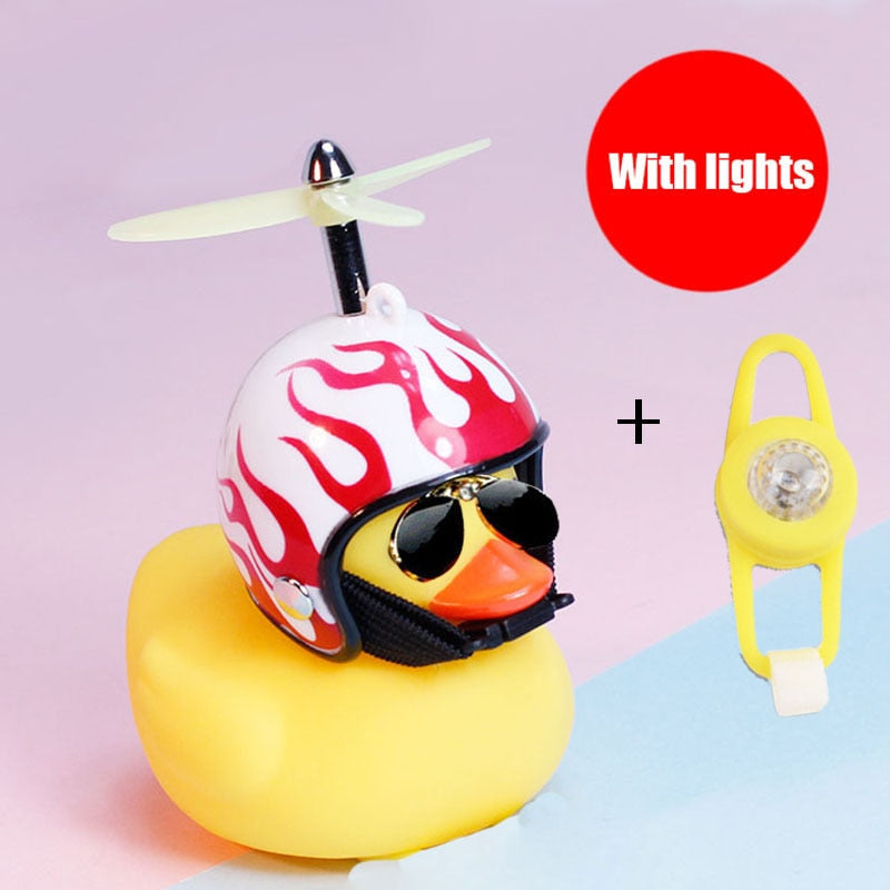 Yellow Rubber Duckie And Helmet