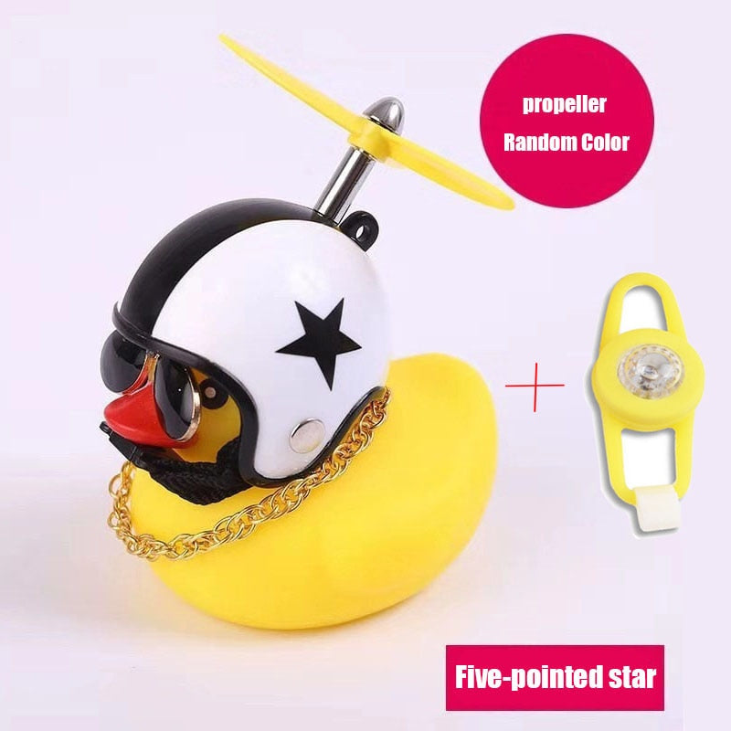 Yellow Rubber Duckie And Helmet