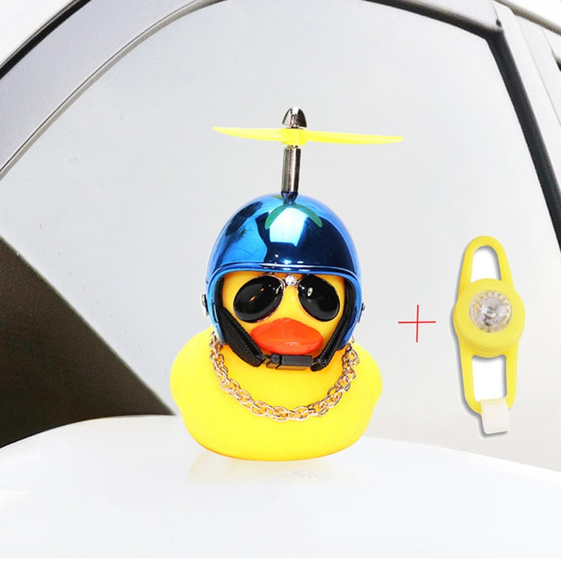 Yellow Rubber Duckie And Helmet