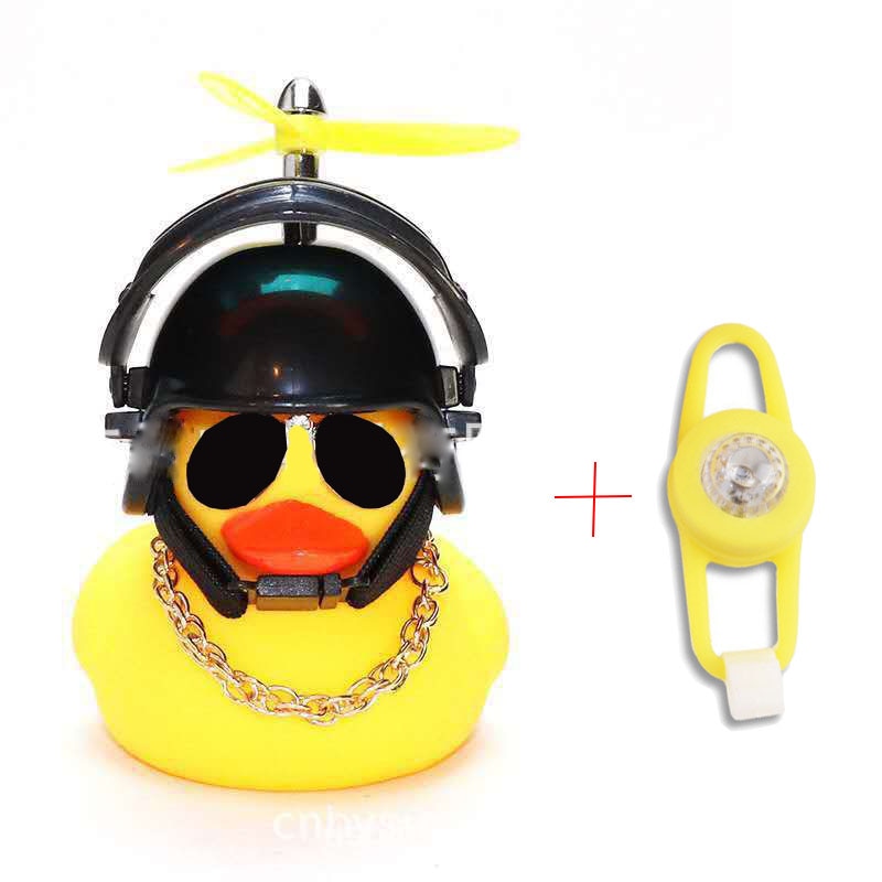 Yellow Rubber Duckie And Helmet