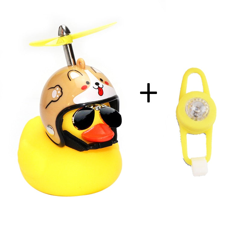 Yellow Rubber Duckie And Helmet