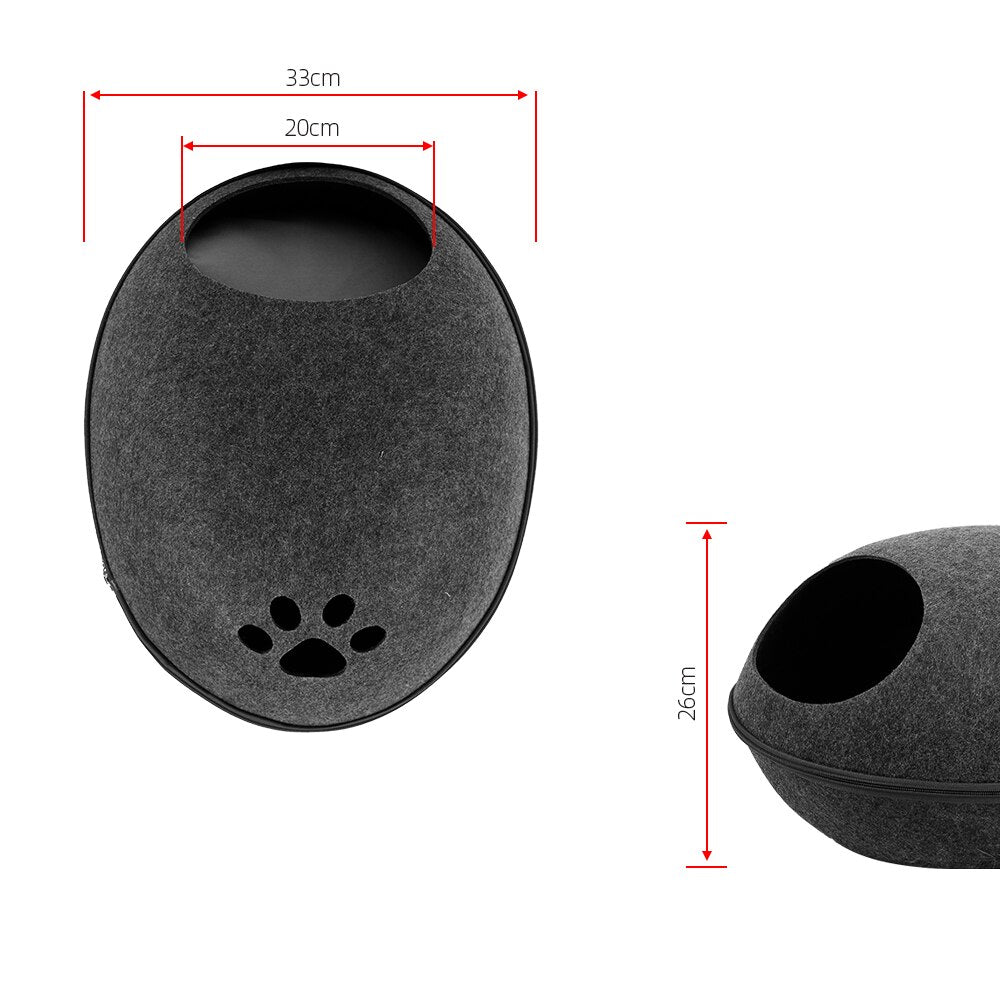 Felt Egg Shaped Pet Bed