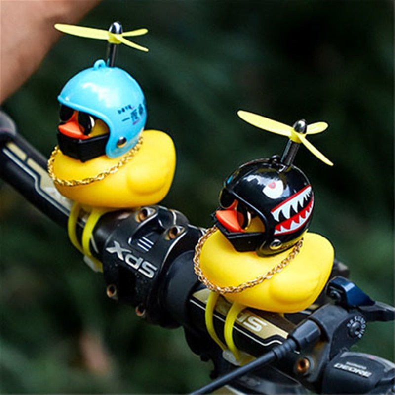 Yellow Rubber Duckie And Helmet