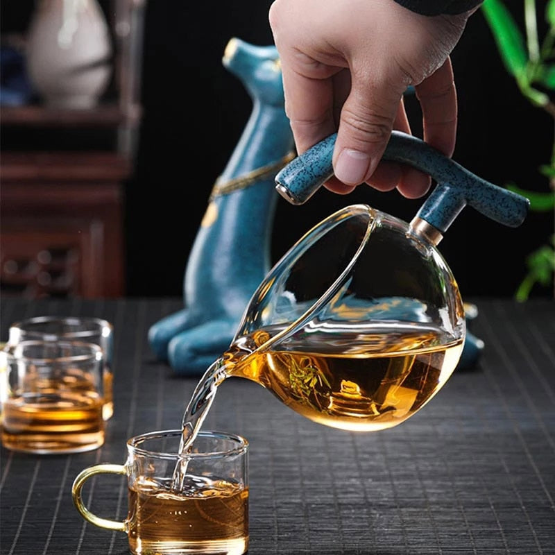 Deer Glass Kettle Tea Pot set