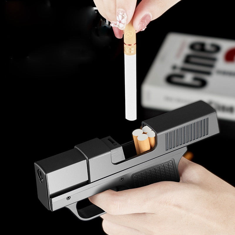 Gun Cigarette Case Lighter