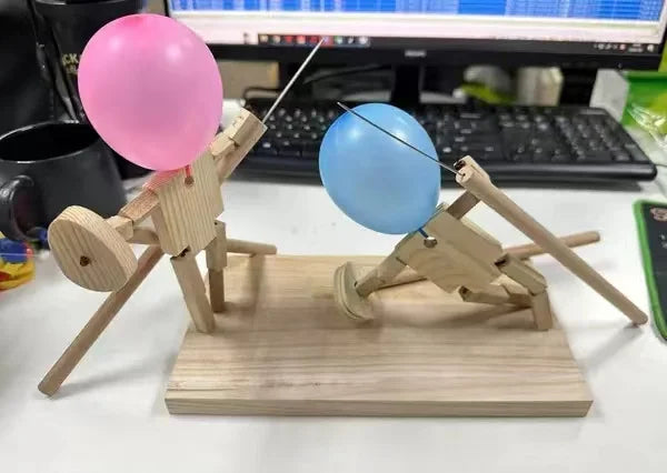 Balloon Bamboo Man Battle Wooden Bots Battle Game