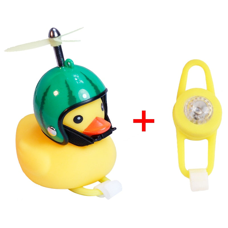 Yellow Rubber Duckie And Helmet