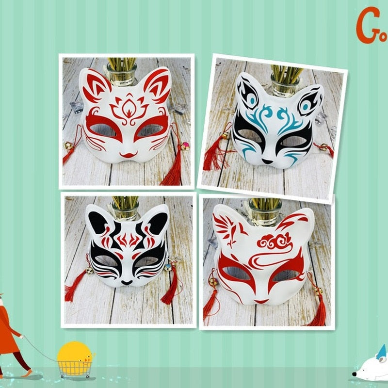 Japanese Halloween Cat Fox Mask