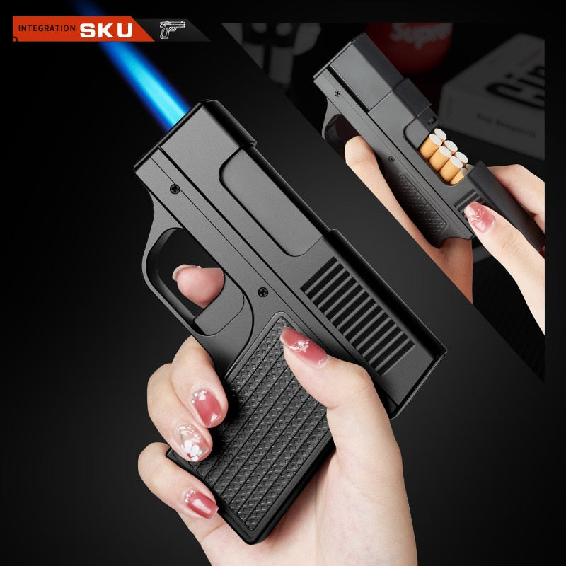 Gun Cigarette Case Lighter