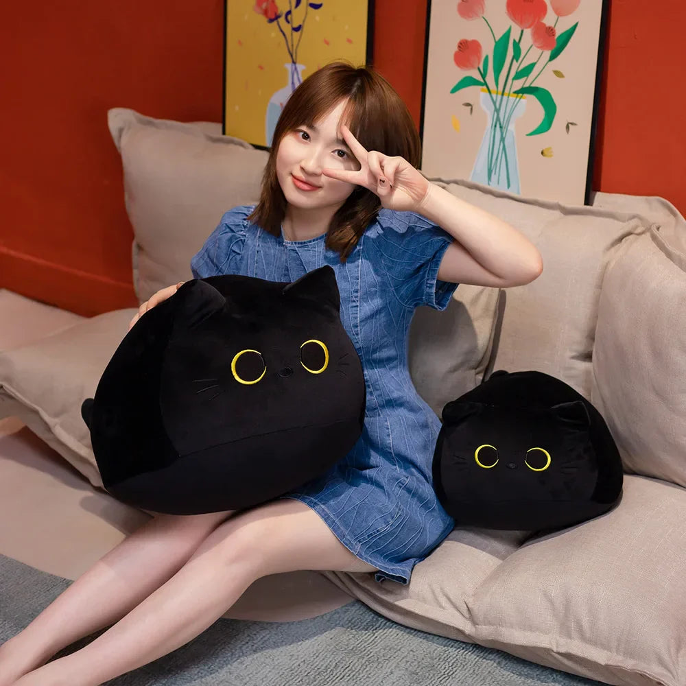 Black Cat Shaped Soft Plush Pillows