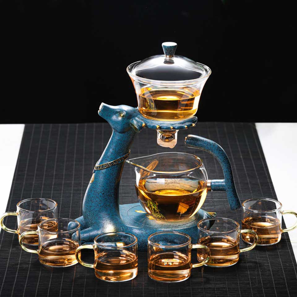 Deer Glass Kettle Tea Pot set