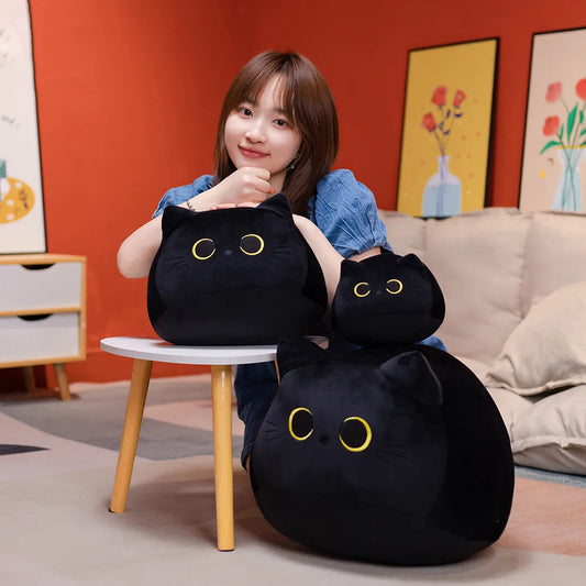 Black Cat Shaped Soft Plush Pillows