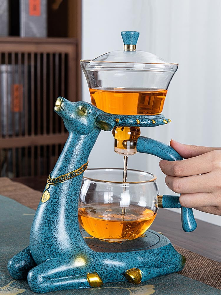 Deer Glass Kettle Tea Pot set