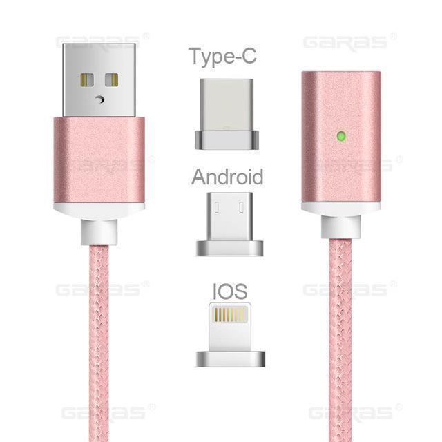 3in1 Magnetic Type-C Charging Cable for Android and iPhone